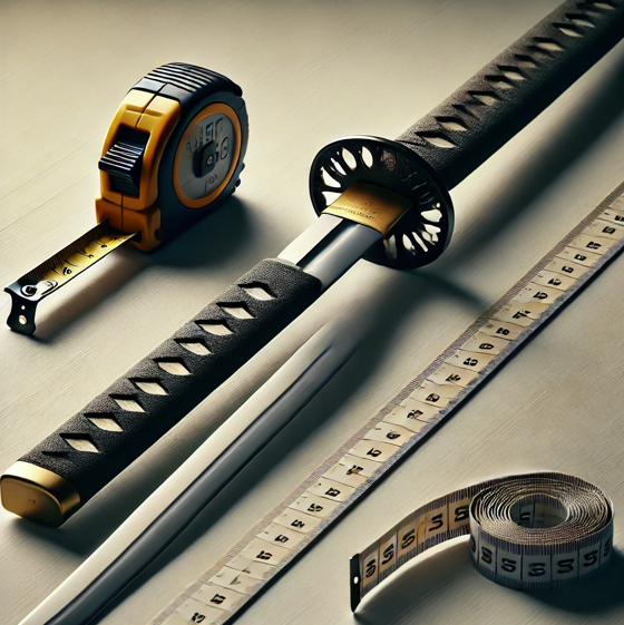 Measuring instruments for a katana